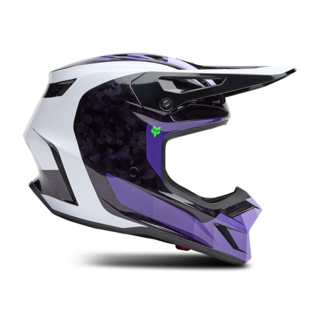 FOX V3 RS Grid Crosshjälm Svart/Lila XXL