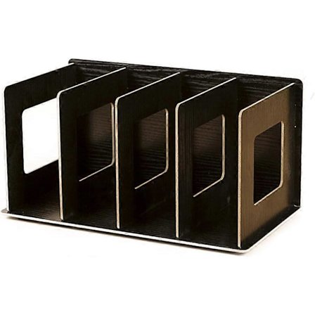 Oppbevaringsstativ i tre for CD-er - DVD-er - Bøker - FOKOM, natur, 30,5 x 15 x 17 cm