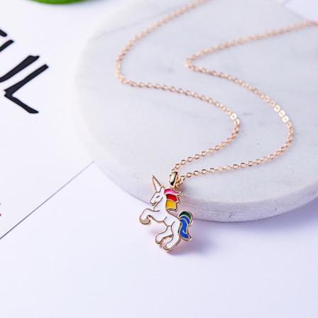 Sparkle Is Real - Halsband Med Enhörning Unicorn Guldpläterad Multifärg One Size