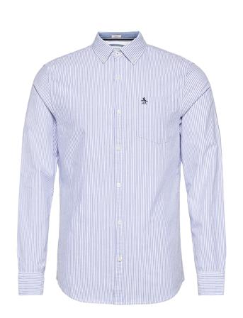L/S Slim Stripe Oxfo Blue Original Penguin