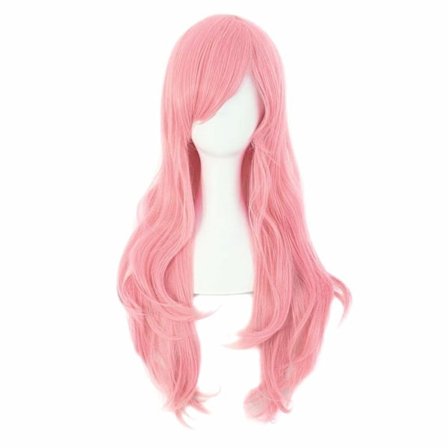 70 cm Pitkä Kihara Hiuslisäke Naamiaisasu Cosplay Peruukki (Pinkki)/NT/