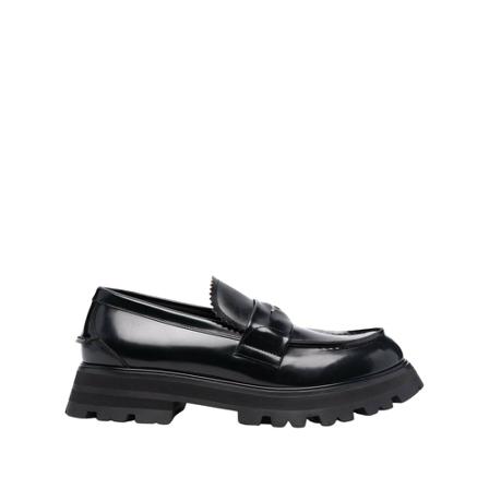 Alexander McQueen, Pembrey 5 Flat Shoes Zwart, Heren, Maat:44 EU,rubber