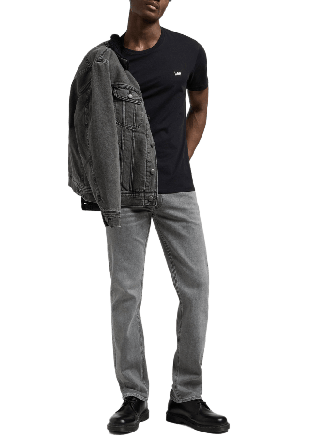 Lee Daren Zip Fly Jeans Herr Grå W33L32