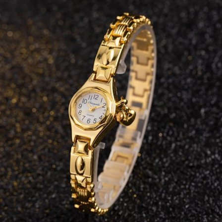 Enkla Eleganta Små Damklockor Lyxmärke Guld Armbandsur för Kvinnor Dam Quartz Klockor för Flickor montre femme