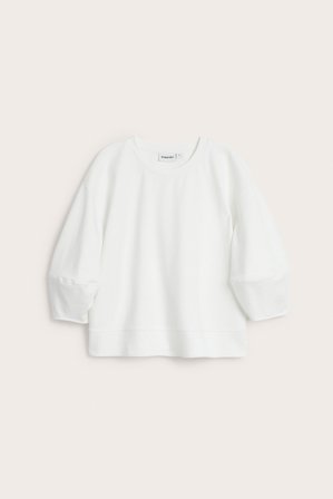 Kappahl | Topp med puffärm | Offwhite