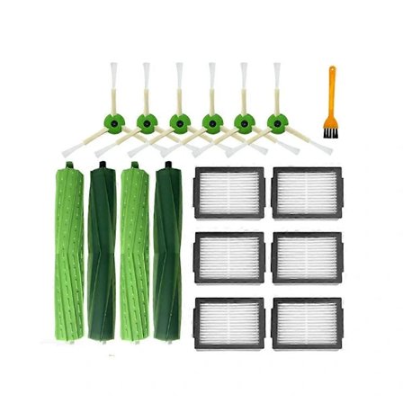 Til iRobot Roomba I3, I3+, I4, I6, I6+, Hovedbørste Sidebørste Hepa Filter