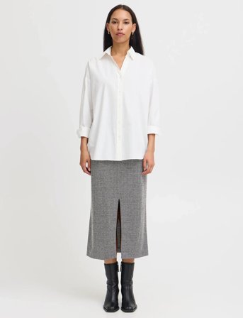 ICHI Ihkate Jacquard Long Sk - Grey - S