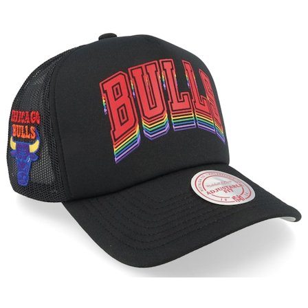 Mitchell & Ness - NBA Schwarz Trucker Cap - Chicago Bulls Roygbiv Black Trucker @ Hatstore
