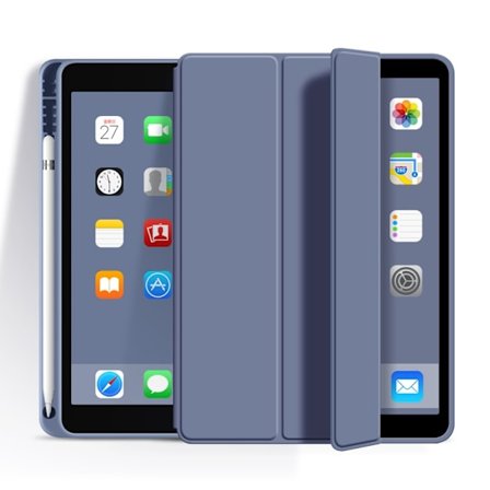 Stilig etui for iPad Air3 10.5" Penn-spor Lavendel Myk Silikon Lær