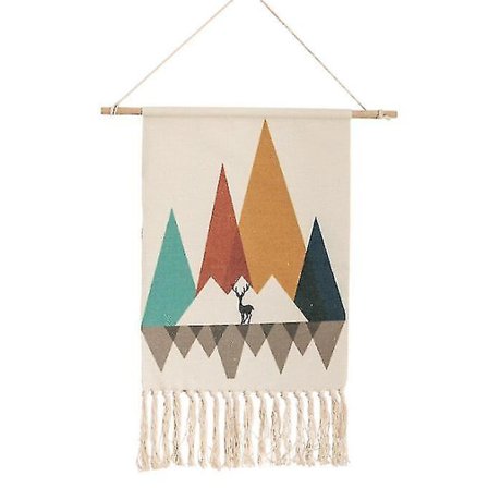 Hjemme Boho Veggteppe Makrame Bomullslin Tassel Nordisk Dekor