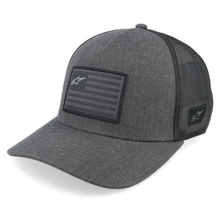 Alpinestars - Grau snapback Cap - Flag Charcoal Heather/Black Trucker @ Hatstore