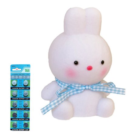 Søt dyre nattlampe med batteribordlampe sengelampe dekorasjon rosa stil 1 Style 1 blå