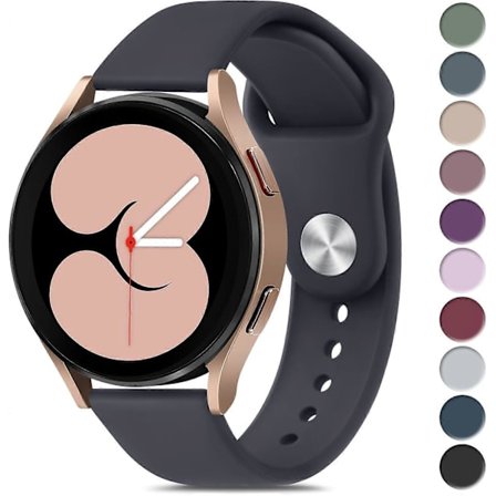 Silikonarmband för Samsung Galaxy Watch 6/5/4 för kvinnor och män, 20 mm mjukt ersättningsarmband för Samsung Watch 6/5/4