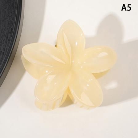 Nye Matte Flower Claw Clips Dame Hårklør Floral e Girls Hai A5