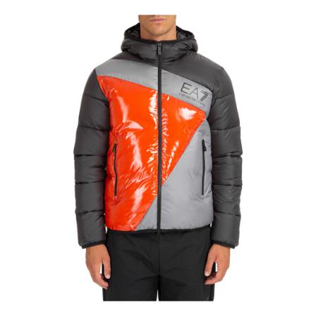Emporio Armani Ea7, men's outerwear down jacket blouson hood Ardor 7 Zwart, Heren, Maat:M,synthetic