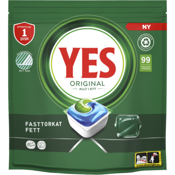 Maskindiskmedel Yes Original Allt i ett 99st