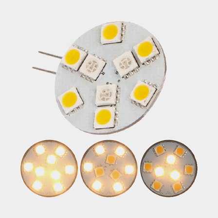 LED-lamp NauticLED, 10 - 30 V, 0.8 / 1.4 - 2 W, Ø30 mm, G4 (zijpinnen), met warm wit licht, 1-pack