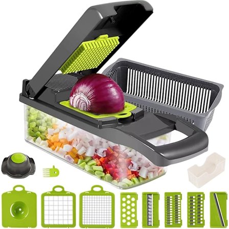 Køkken Mandolin, 13 i 1 Professionel Multifunktionel Mandolin