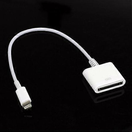 Apple Lightning til 30-pin adapterkabel til iPhone 5/iPod Touch 5/iPod Nano 7/iPad Mini (22 cm)