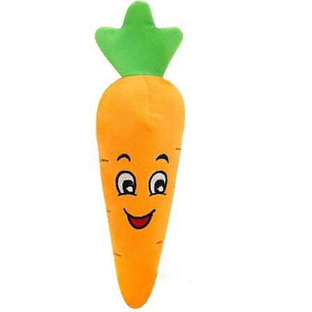 Hund Piper leksaker, frukt och grönsaker plysch tugga mjuk docka carrot