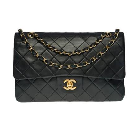 Chanel Vintage Pre-owned Læder chanel-tasker Sort, Dame Vintage Tasker, Størrelse: ONE Size
