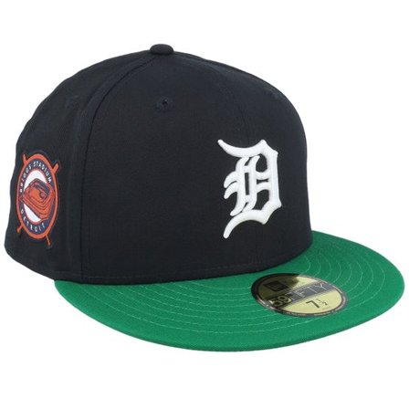 New Era - MLB Svart fitted Keps - Detroit Tigers Team Colour 59FIFTY Black/Green Fitted @ Hatstore
