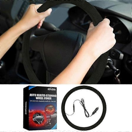 12V Lämmitettävä Ohjauspyörän Päällinen Talviauto Lämmittävä Käsienlämmitin Universaali, 100% Uusi