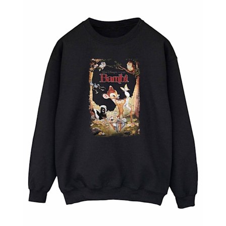 Bambi Dam/Dam Retro Poster Sweatshirt XL Svart