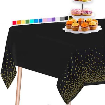 Svart duk, 137*274cm duk, rektangulær duk,