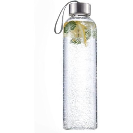 550ml Sports Glass Vannflaske med Stropp BPA Fri Bærbar Miljøvennlig Vannflaske Lekkasjesikker Stilig Bærbar Vannflaske