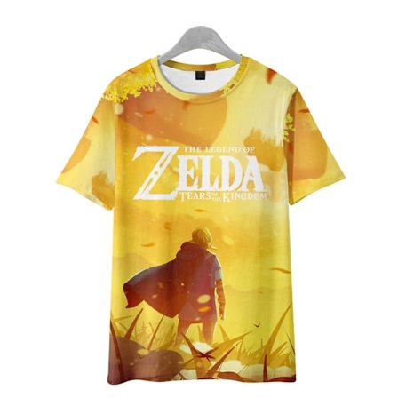 The Legend of Zelda Tears of the Kingdom T-skjorte for menn Topper Mote kort erme unisex crewneck løs t-skjorte for barn style3