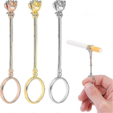 3 stk. Cigaretholder Ring Cigaretholder Kompatibel Med Kvinder, Elegant Ring Hænder Fri Cigaret Fingerring Beskytter Din Finger Kompatib