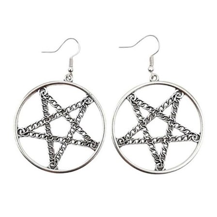 Pentagram Øredobber Unike Punk Gotiske Smykker for Trendy Individ for Valentinsdag, Juledag, Morsdag