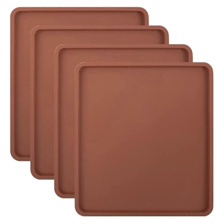 4 kpl Silikonikuivuri Mattoja Reunalla - Silikonilevyt, Tarttumaton Silikonialusta, Korkea Lämpötila