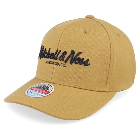 Mitchell & Ness - Beige adjustable Keps - Branded Pinscript Snapback Tan Adjustable @ Hatstore