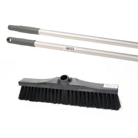 HYGIENTEKNIK Sopborste med skaft 150cm grå - Lyreco - Städ och hygien - Borstar och levanger - Sopborstar