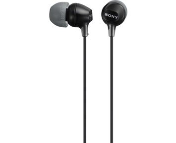 Sony MDR-EX15AP - Black - Bekväm hörlur med öronsnäckor i silikon