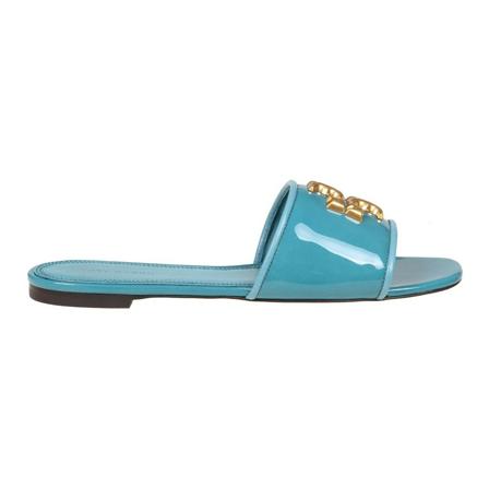 Tory Burch, Sliders Niebieski, Kobieta, Rozmiar: 37 EU