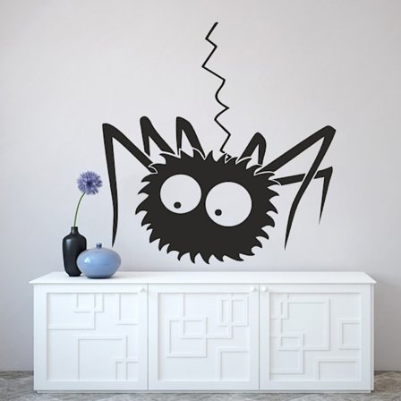 Vänlig spindel vinyl vägg klistermärke