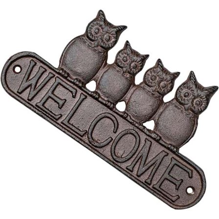 Smidd jern dørplakett utendørs skilt vintage skilt inngangsdør dekorpanel