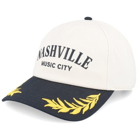 American Needle - Beige adjustable Caps - Nashville Club Captain Ivory/Black A-Frame Adjustable @ Hatstore