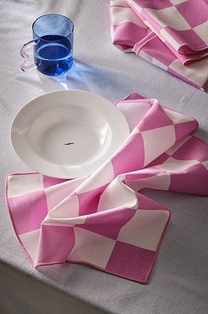 Jotex - Zakdoek 4 Stuks Roze/wit Roze/wit - CHARLIE - Koop Servetten bij Jotex