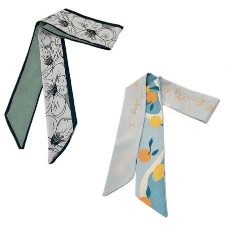 2-pack Scarf Bag Damväska Scarf med sidenscarf Pannband Hårtillbehör