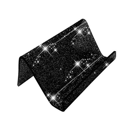 Visittkortholder for skrivebord i glitterakryl, glansfullt stativ for visittkort