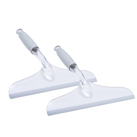 Vindusskrape, 2-pakning silikon- og plastrengjøringsverktøy for dusjdører, speil, biler, flisvegger