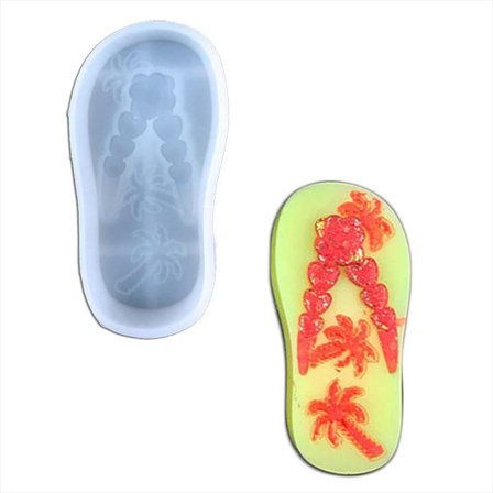 Coconut Tree Print Flip Flops Car Freshie