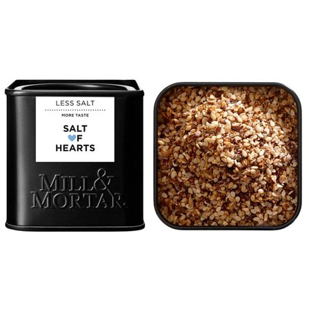 Mill & Mortar Salt Of Hearts 45 g, Helse & Madvarer, Krydderier, Salt