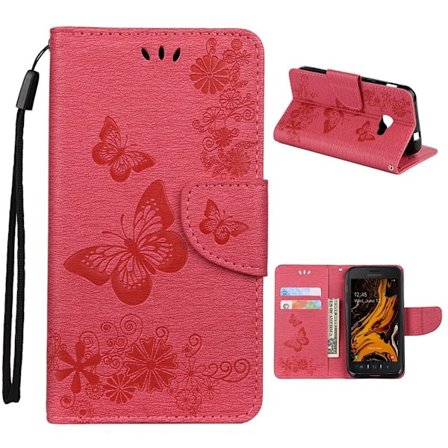 Butterfly Samsung Galaxy Xcover 4S Etui - Rose
