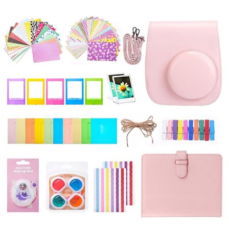 Kamerapakke for Instax Mini 12 11 kamera, inkluderer album (rosa)