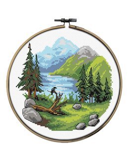 Stickpackung Flexibild Berglandschaft